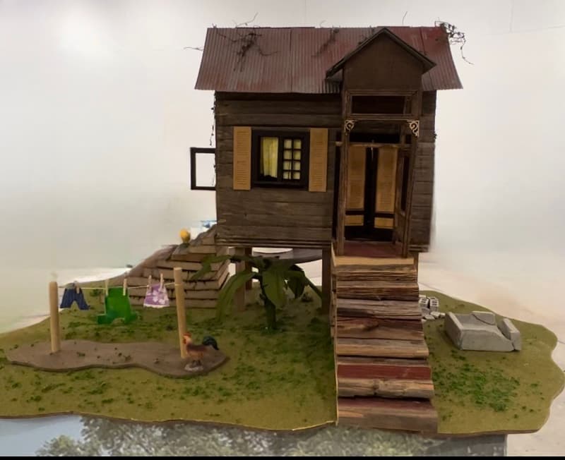 Caribbean Old House - Complete Sculpture