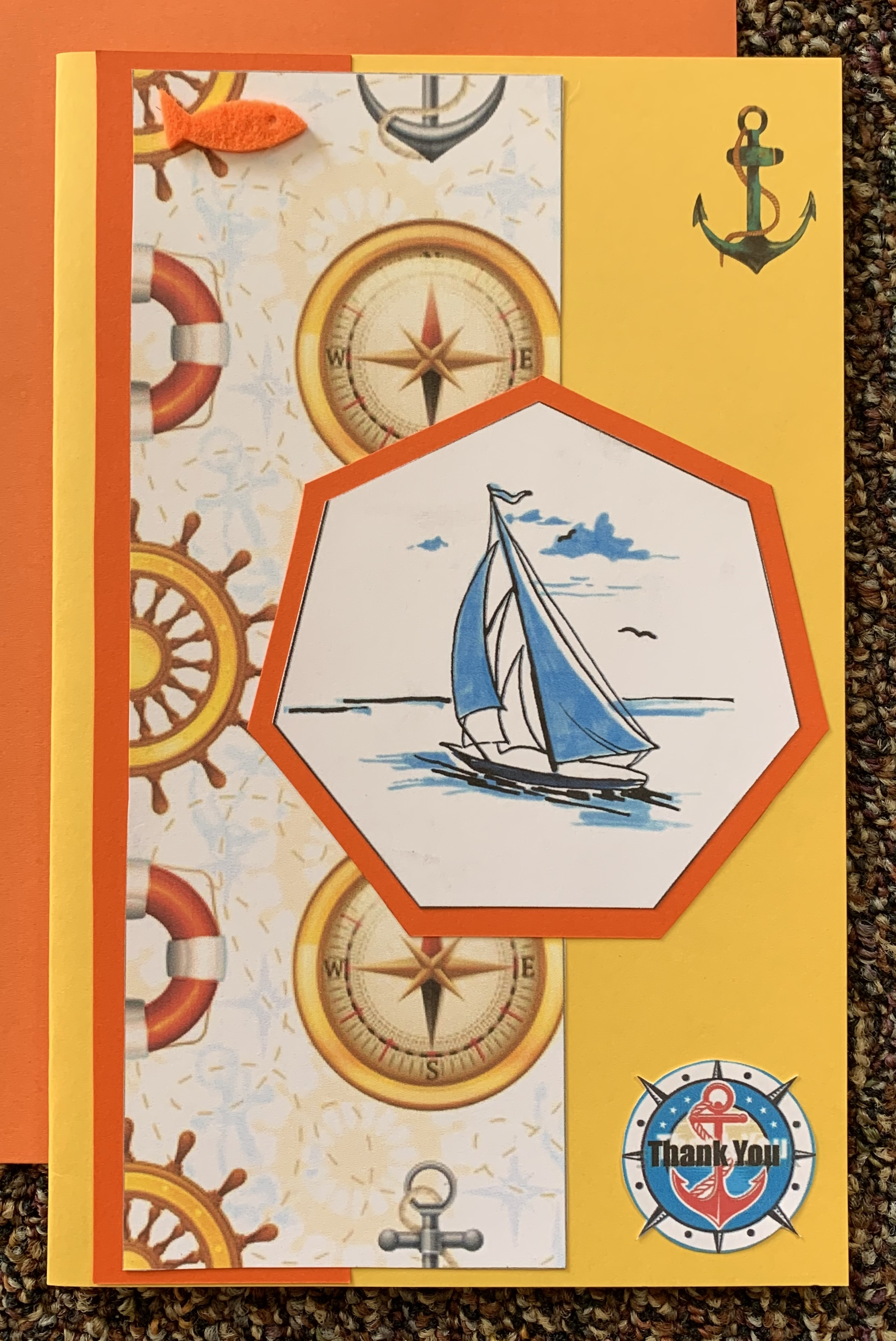 Orange Sailboat Thank You